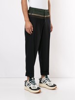 Thumbnail for your product : Kolor Contrasting Panelled Tapered Trousers