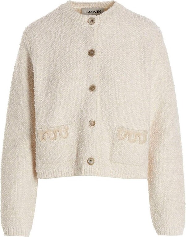 Lanvin Embellished Button-Up Cardigan