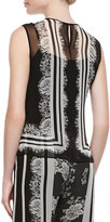Thumbnail for your product : Erdem Naomi Lace Chiffon Top with Cami