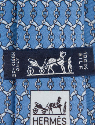 Hermes Printed Silk Tie