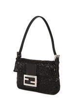 Thumbnail for your product : Fendi Swarovski And Leather Mini Baguette Bag