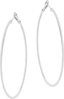 Saks Fifth Avenue 14K White Gold & Diamond Oversized Hoop Earrings -  ShopStyle
