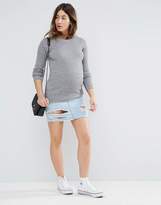 Thumbnail for your product : ASOS Maternity Jumper With Crew Neck In Rib