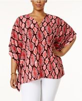 Thumbnail for your product : MICHAEL Michael Kors Size Snake-Print Poncho Top, a Macy's Exclusive Style