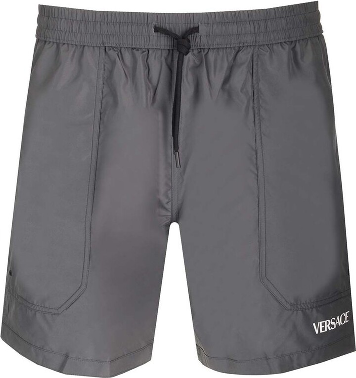 Versace Barocco-Printed Reversible Drawstring Swim Shorts
