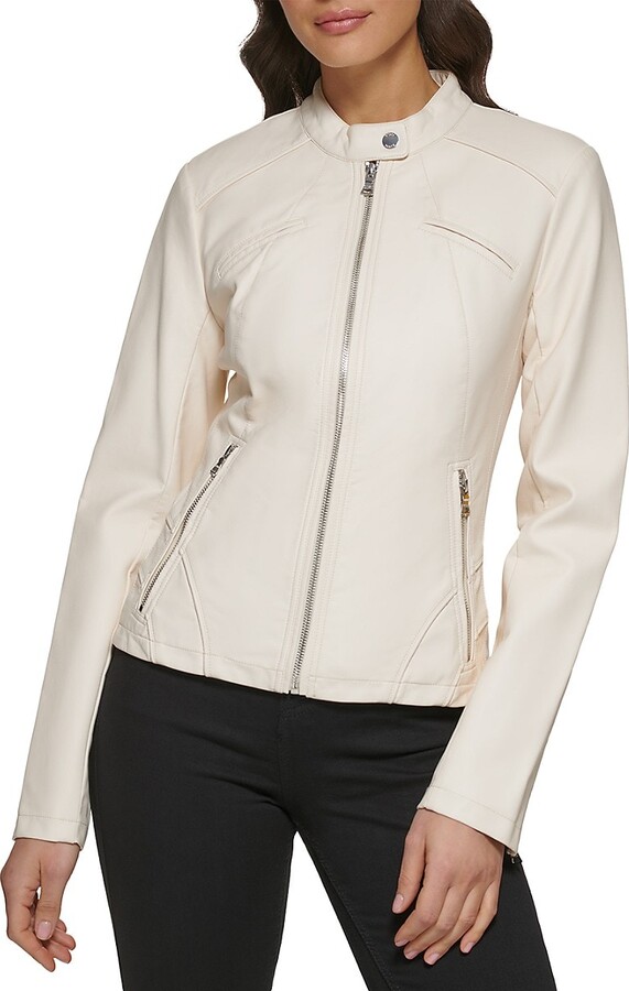 Ivory Imitation leather jacket - Buy Online