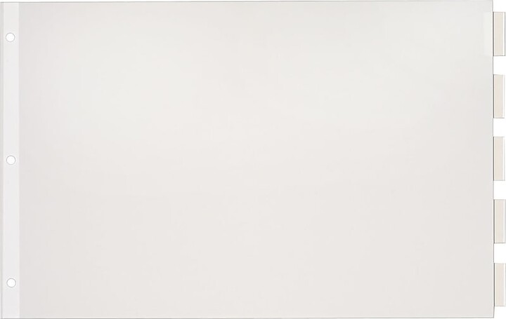 Cardinal 11" x 17" Paper Insertable Dividers, 5-Tab, Clear, 1/St