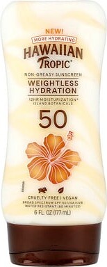 Hawaiian Tropic, Weightless Hydration, Non-Greasy Sunscreen, SPF 50, 6 fl oz (177 ml)
