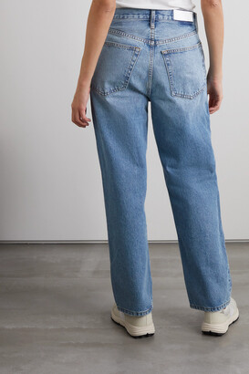 RE/DONE 90s Crop Low Slung Organic Straight-leg Jeans - Blue