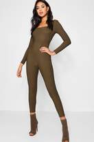 Thumbnail for your product : boohoo Square Neck Unitard