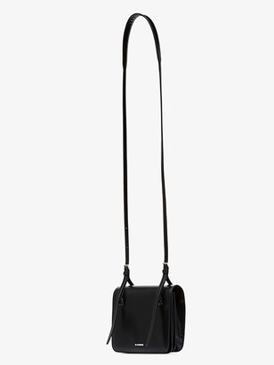 Jil Sander black Holster extra small leather shoulder bag