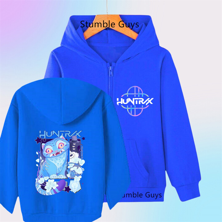 Funny Zip Up Sweatshirts Kpop Demon Hunters Hoodie Children Clothes Kid Girl Boy Sweatshirt Zipper Hoody Baby Casual Top