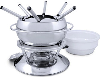 Swissmar Züri 11 Piece Fondue Set, Polished Stainless Steel