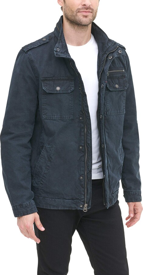 Your favorite merchandise here Discount Shop shipping them globally Levi's  Men's Washed Cotton Two Pocket Military Jacket