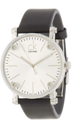 Calvin Klein Cogent Leather Strap Watch, 36mm