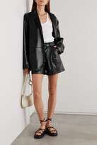 Thumbnail for your product : Frankie Shop Olympia Faux Leather Blazer - Black - XS/S
