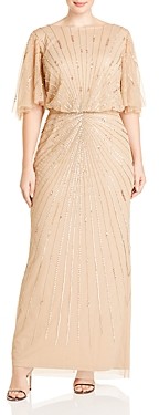 Adrianna Papell Plus Beaded Gown