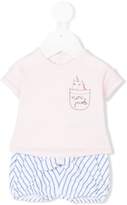 Thumbnail for your product : Little Marc Jacobs T-shirt and striped shorts