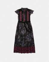 Thumbnail for your product : Coach Mixed Print Lacework Dress With Necktie