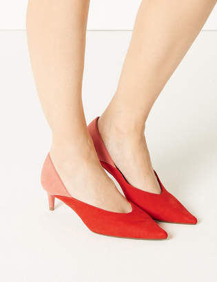 Marks and Spencer Kitten Heel Pointed Court Shoes