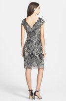 Thumbnail for your product : Marina Embroidered Floral Lace Sheath Dress