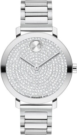 Zales Ladies' Movado Bold® Evolution Watch with Crystal Accent Dial (Model: 3601151)