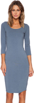 Thumbnail for your product : Monrow Heavy Stretch Cotton 3/4 Sleeve Dress