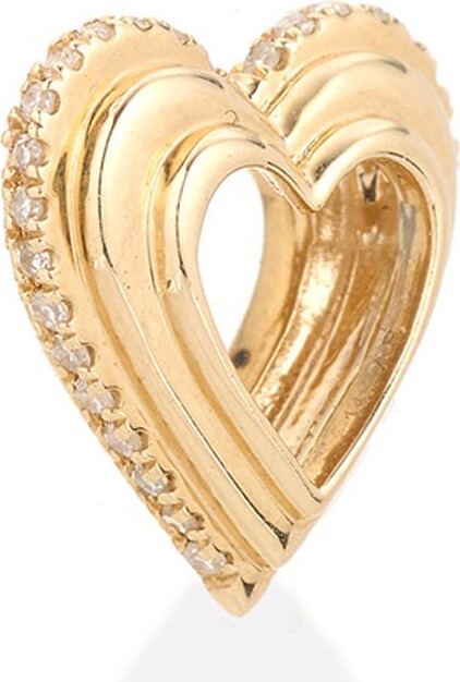 Adina Reyter Groovy Heart Diamond Pavé Pendant Charm