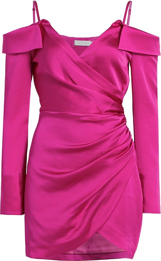 SIMKHAI Edna OffTheShoulder Wrap Minidress ShopStyle Day Dresses