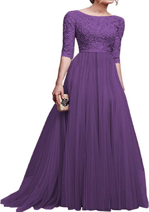 violet long gown