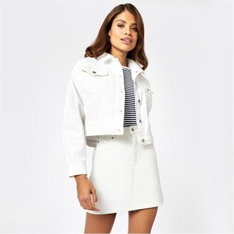 ladies white denim jacket uk