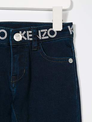 Kenzo Kids logo print skinny jeans