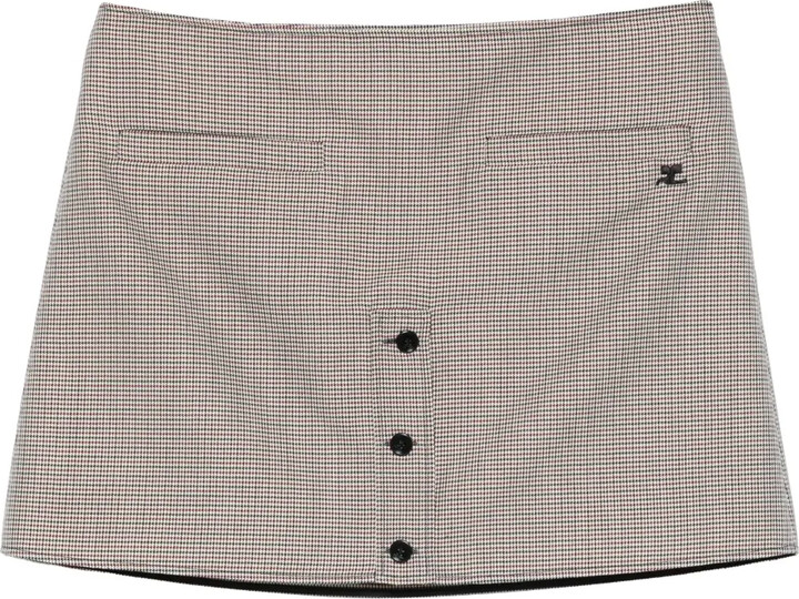 Courreges Button Paid Skirt