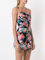 Thumbnail for your product : AMIR SLAMA Floral-Print Zip-Up Mini Dress