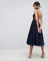 Thumbnail for your product : ASOS Design Beautiful Beaded Cami Backless Midi Dress