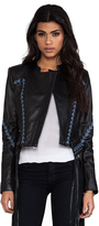 Thumbnail for your product : BCBGMAXAZRIA Grant Fringe Leather Jacket