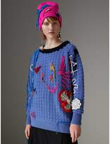 Thumbnail for your product : Burberry Embellished Wool Lace Sweater