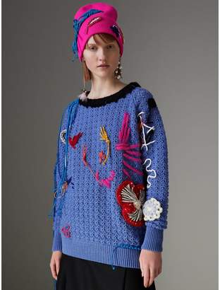 Burberry Embellished Wool Lace Sweater