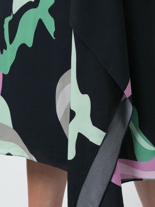 Tibi Ant Farm Print Asymmetric Skirt
