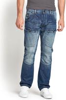 Thumbnail for your product : Crosshatch Mens Control Jeans - Mid Wash