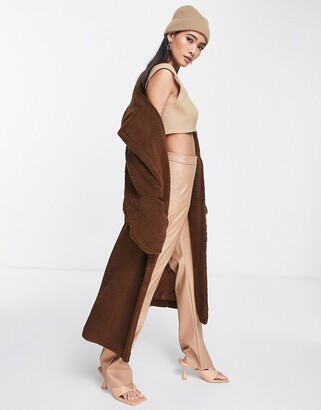 Pretty Lavish Mink Teddy BouclÃ© Oversized Coat Boucle Teddy Coat