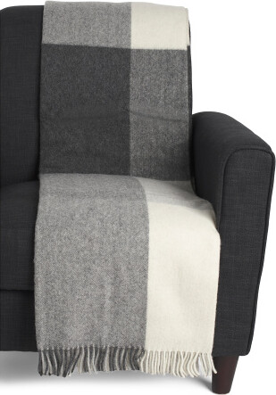 TJMAXX Wool Blend Throw, Acrylic/Wool/Alpaca