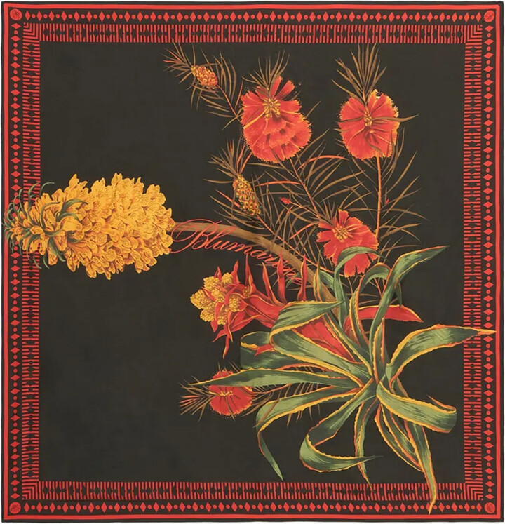 Blumarine Floral-Print Scarf