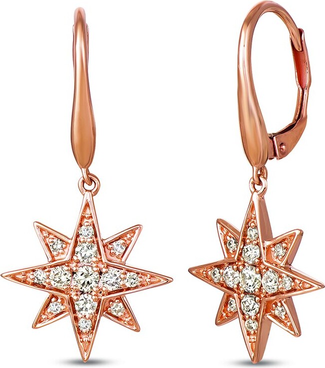 LeVian Symbols Of Protection 14K Rose Gold 0.10 ct. tw. Diamond Earrings
