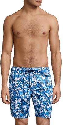 2xist Men's OP Catalina Printed Boardshorts - Wave2-dark, Size l