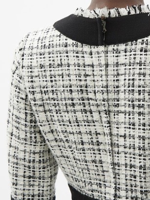 Dolce & Gabbana Tailored Tweed Pencil Dress - White Black