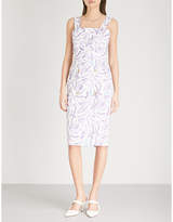 Max Mara Lavender-print cotton midi dress