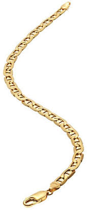 Fine Jewellery Mens 10K Yellow Gold Curb Bar Bracelet