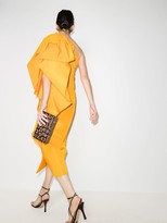 Thumbnail for your product : Carolina Herrera Draped-Detail One-Shoulder Midi Dress