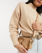Thumbnail for your product : Nunoo Helena leather cross-body bag in beige croc